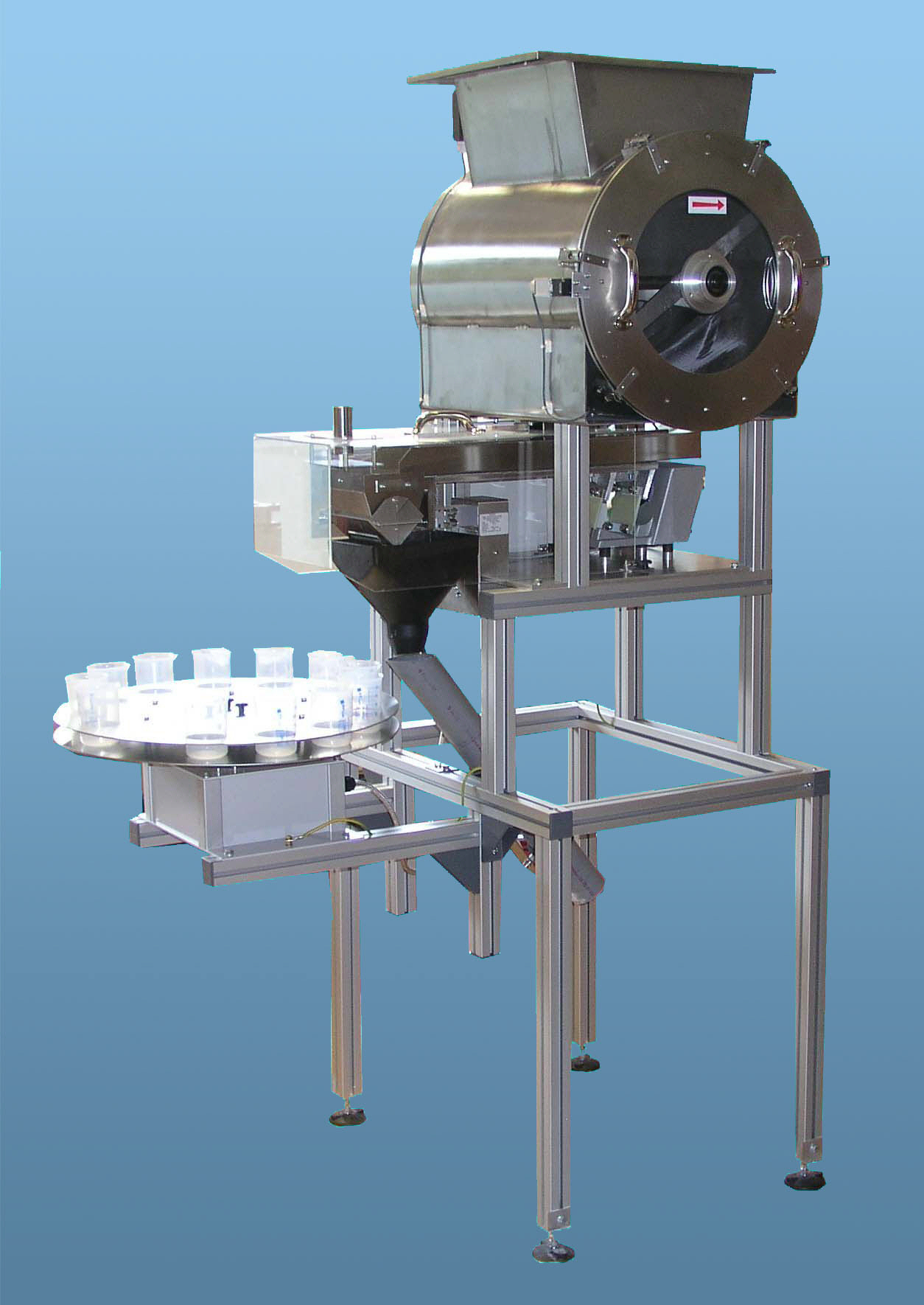 Batch weigher, filling unit, bag scales, bagging scales, Brake Pad weigher, dosing, dosing weigher, dosing scale, electronic scale, spice scale, fiber scale, small-volume scale, Smallest quantities filling scale, linear scales, Flour scale, multicomponent scales, mixing drum scales, powder scales, mixer drum level, tea scale, drum scales, weighing equipment, weighing machine, weighing system