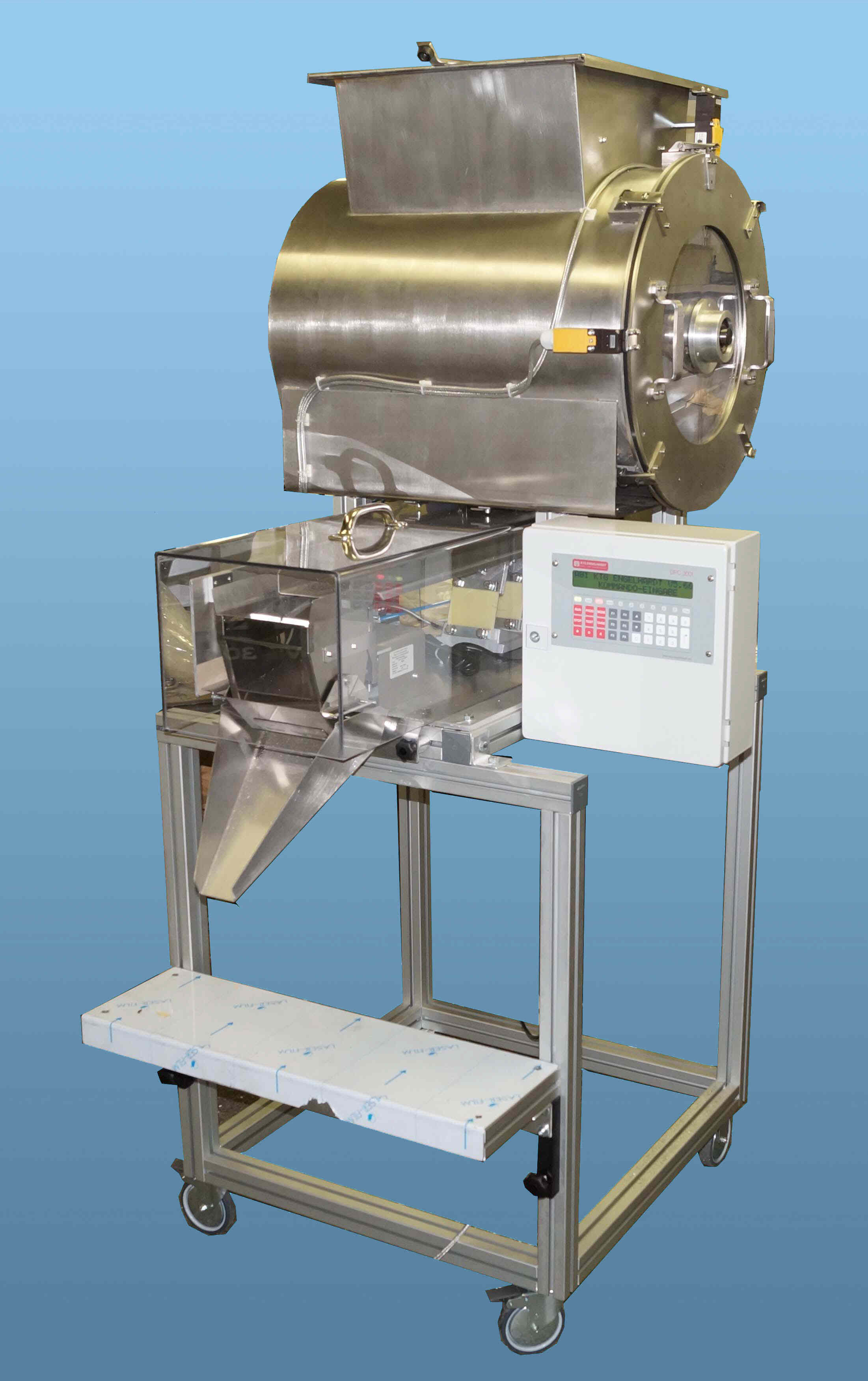 Batch weigher, filling unit, bag scales, bagging scales, Brake Pad weigher, dosing, dosing weigher, dosing scale, electronic scale, spice scale, fiber scale, small-volume scale, Smallest quantities filling scale, linear scales, Flour scale, multicomponent scales, mixing drum scales, powder scales, mixer drum level, tea scale, drum scales, weighing equipment, weighing machine, weighing system